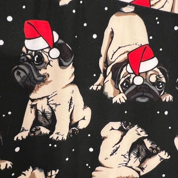NWT women’s super soft pug Christmas Leggings. Size XL. - Picture 2 of 5
